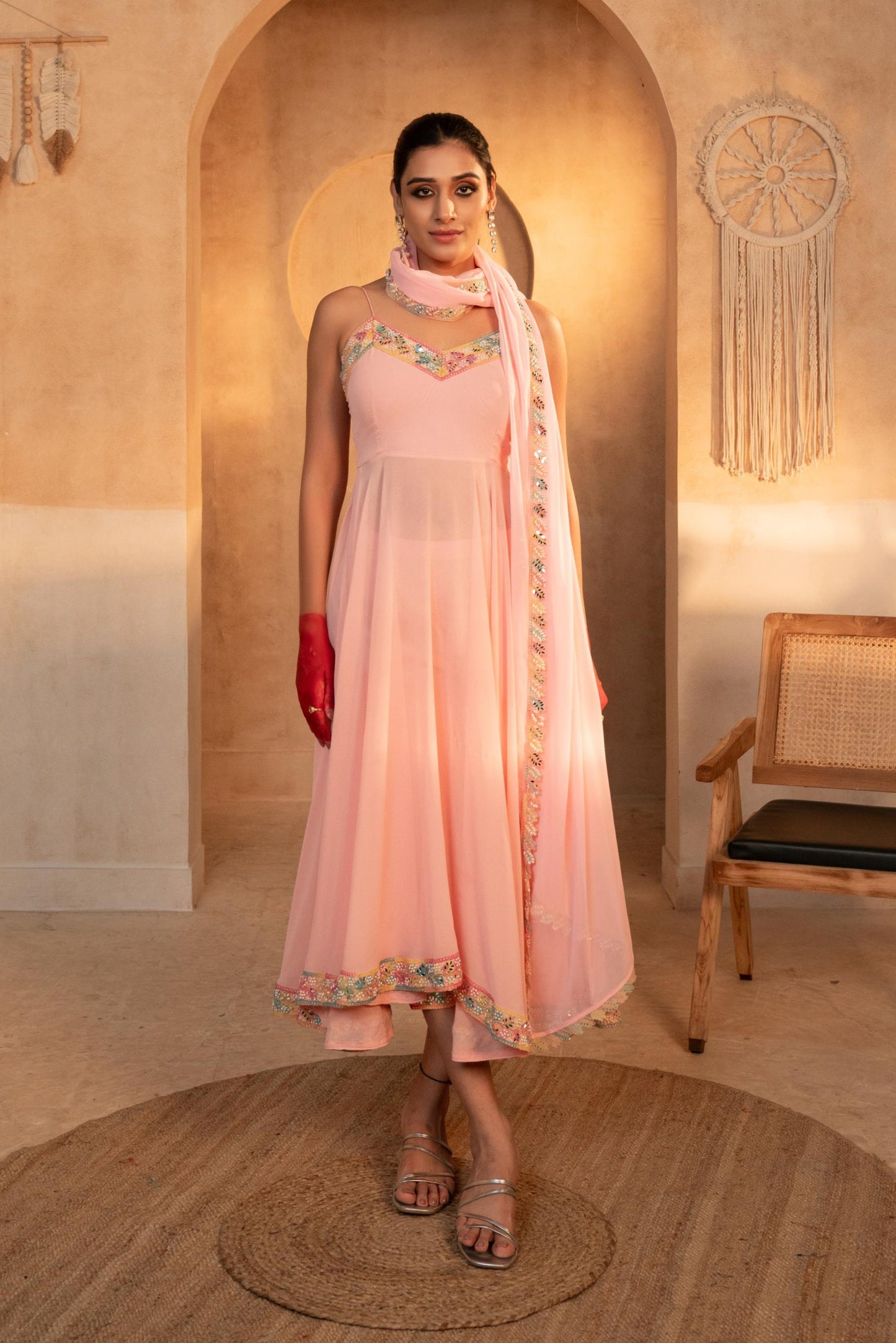 Tammanna -Mohey Peach Anarkali Anarkali