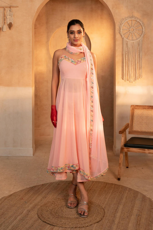 Tammanna -Mohey Peach Anarkali Anarkali