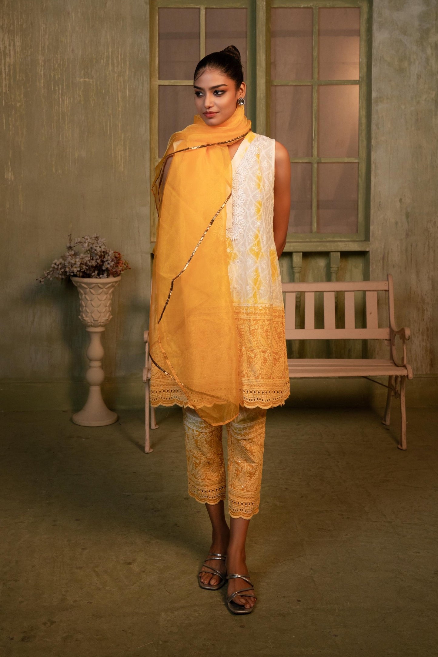 Tammanna - Old Marigold Pearl Kurta Pant