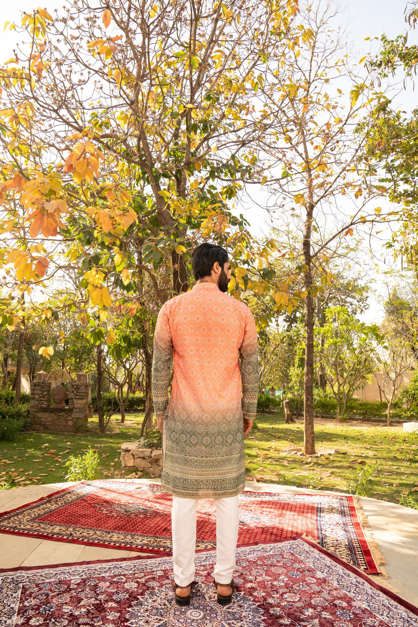 Elegant Pumpkin Shaded Kurta