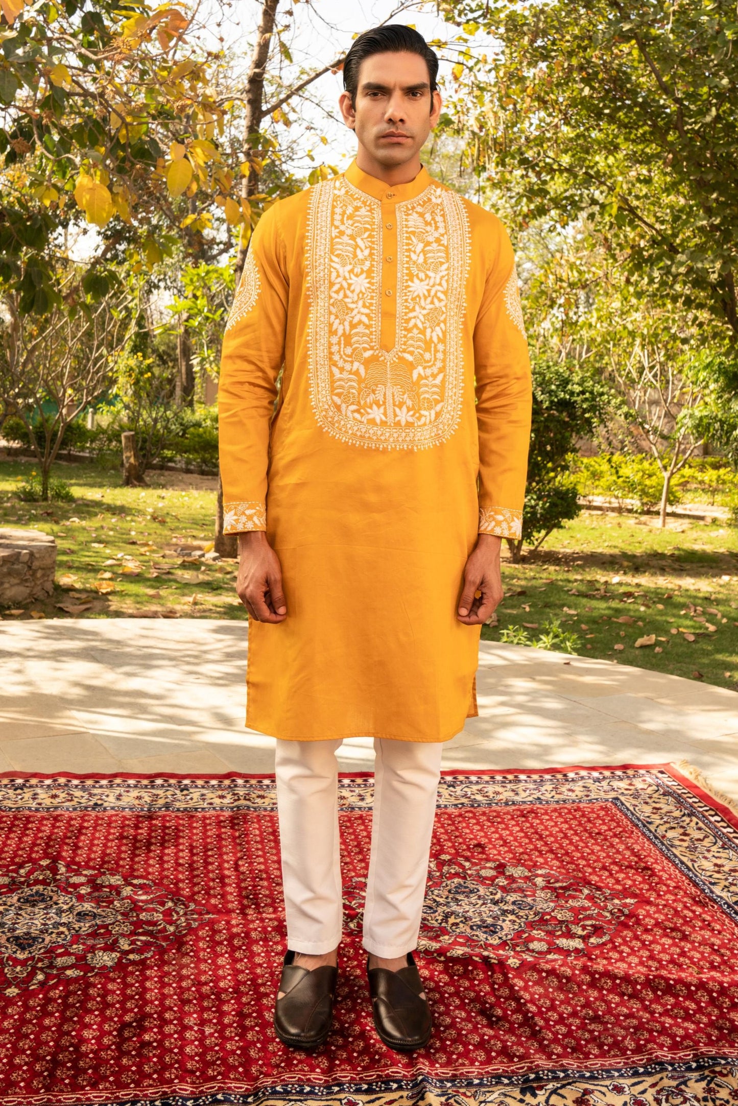 Sophisticated Oyster Yellow Kurta