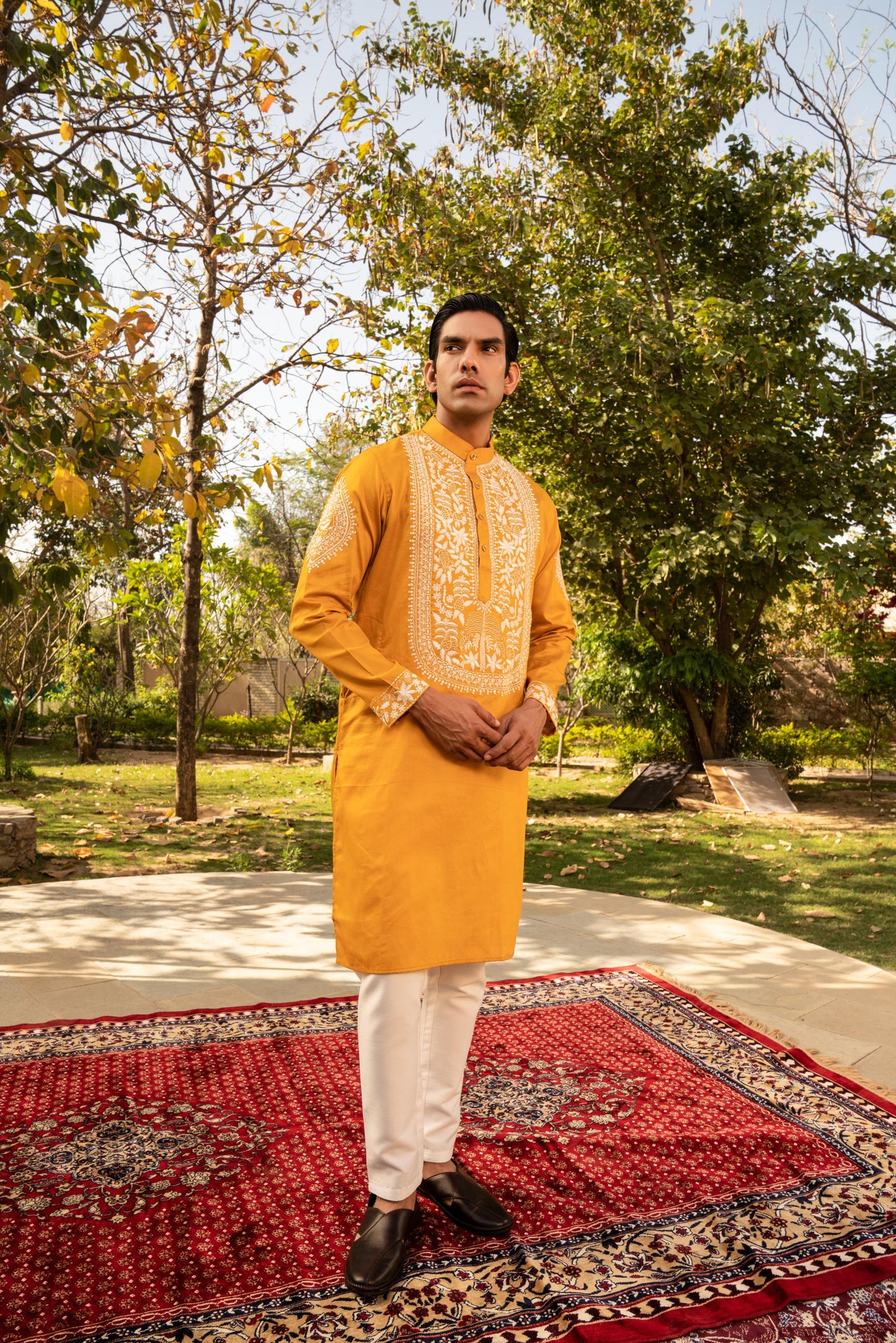 Sophisticated Oyster Yellow Kurta