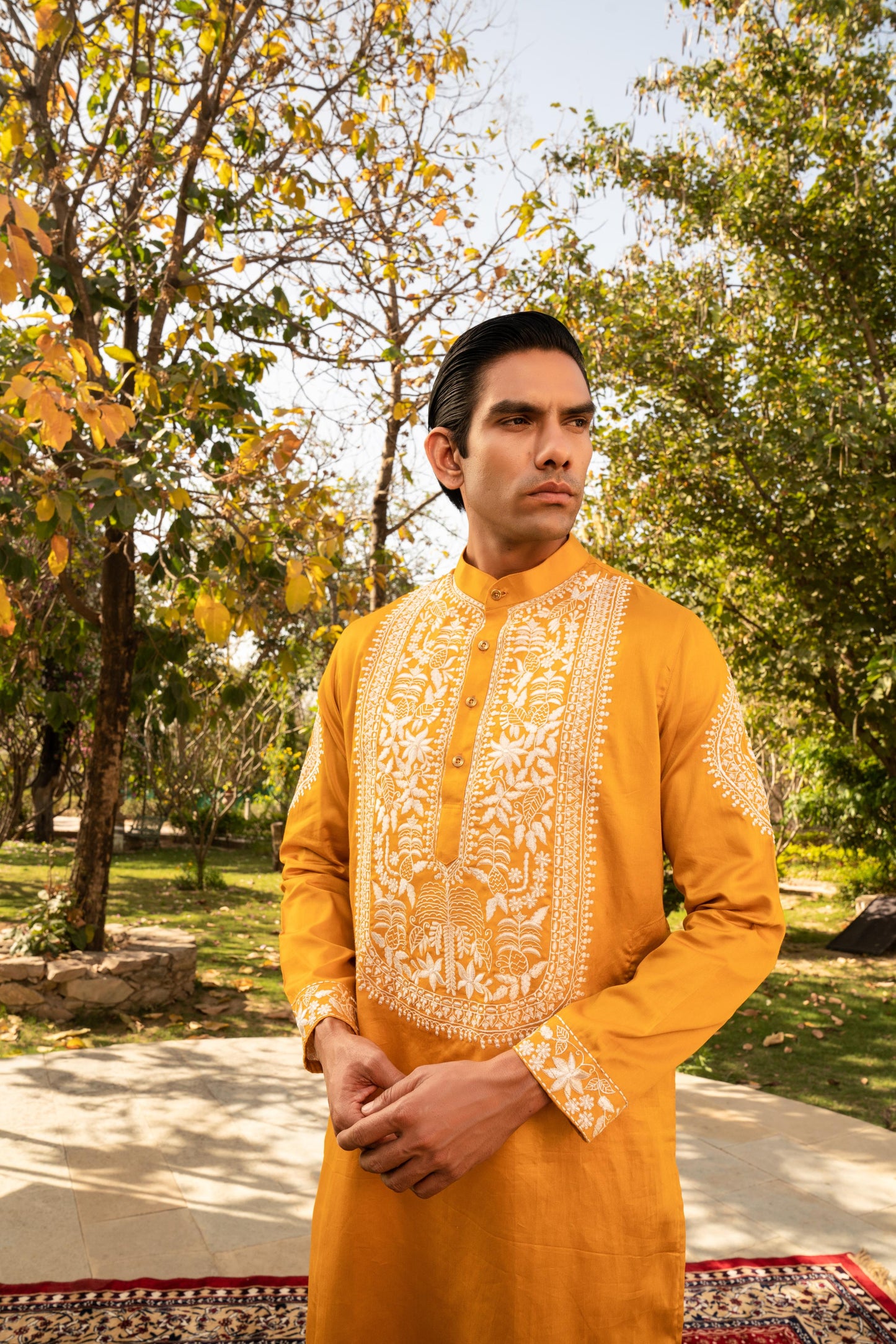 Sophisticated Oyster Yellow Kurta