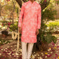 Dreamy Flamingo Peach Printed Kurta