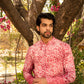 Vibrant Deep Pink Batik Kurta