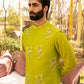 Fresh Lawn Green Bandi Kurta Set