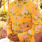 Whimsical Dandelion Pineapple Indowestern Kurta Set