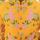 Whimsical Dandelion Pineapple Indowestern Kurta Set