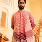 Vibrant Apple Shaded Indowestern