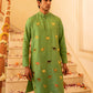 Opulent Avocado Green Crystal Mirror Kurta Set