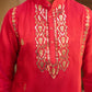 Luxurious Candy Apple Gota Work Silk Kurta