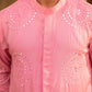 Dazzling Flamingo Pink Mirror Foil Kurta Set