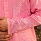 Dazzling Flamingo Pink Mirror Foil Kurta Set