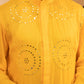 Radiant Google Yellow Mirror Foil Kurta Set