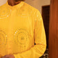 Radiant Google Yellow Mirror Foil Kurta Set