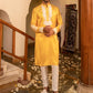 Radiant Jasmine Yellow Bandhani White Embroidery Kurta