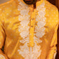 Radiant Jasmine Yellow Bandhani White Embroidery Kurta