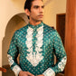 Fresh Spring Green Bandhani White Embroidery Kurta