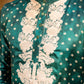 Fresh Spring Green Bandhani White Embroidery Kurta