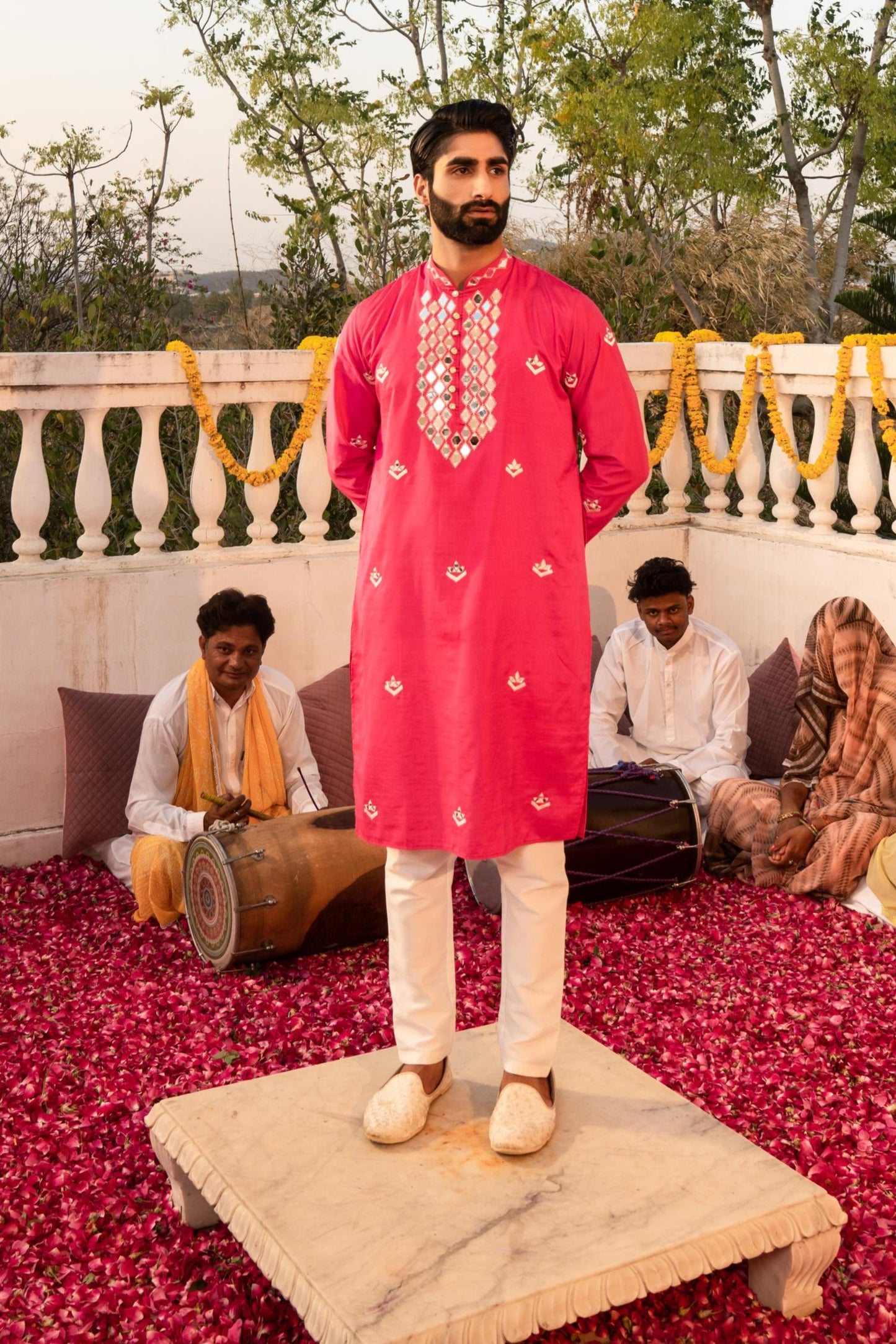 Fuscia Pink Kanch Kurta