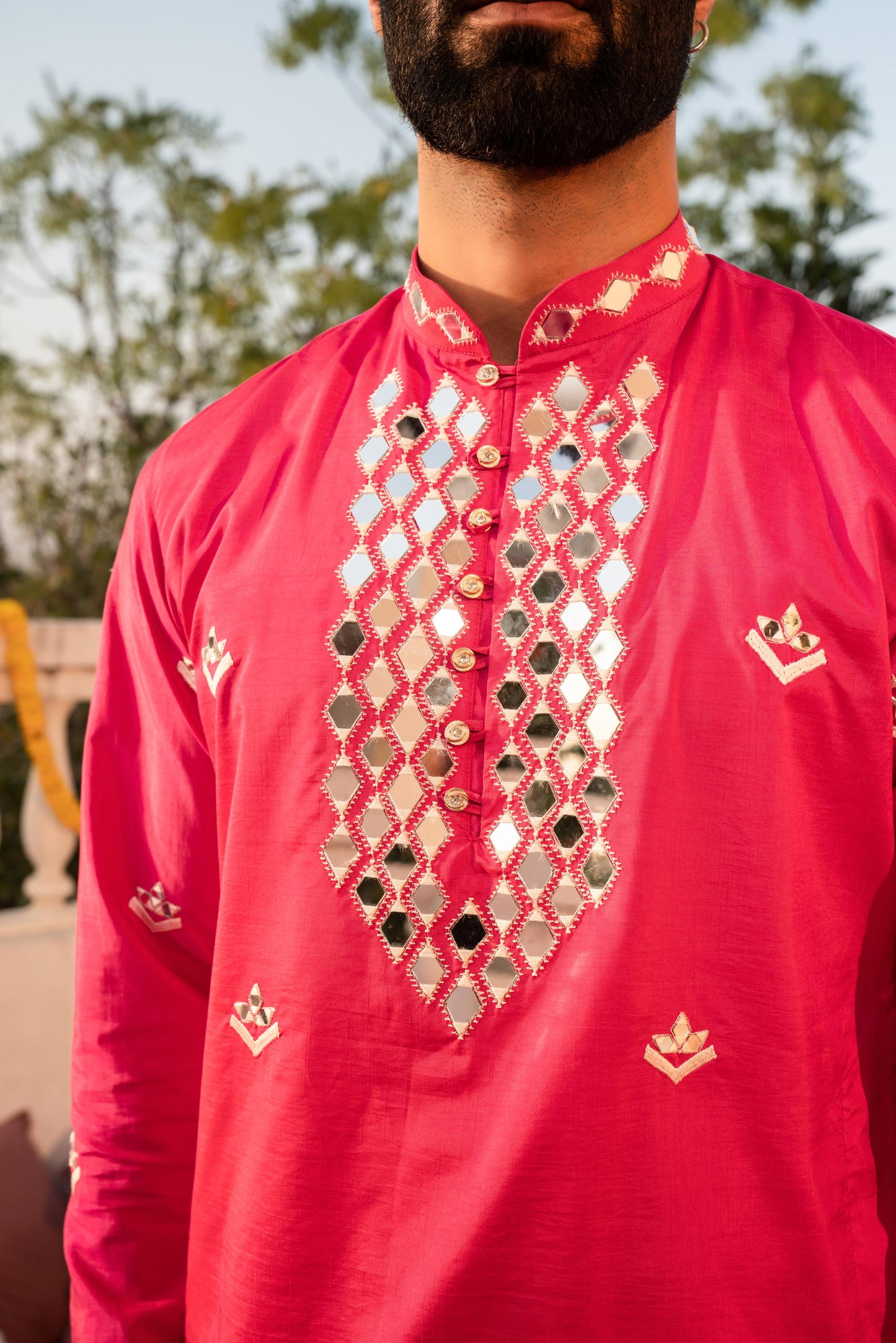 Fuscia Pink Kanch Kurta