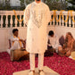 Ethereal Taj Mahal White Mirror Kurta