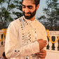 Ethereal Taj Mahal White Mirror Kurta