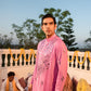 Regal Medium Violet Mirror Kurta - Luxurious Allure