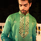 Vibrant Kingfisher Mirror Kurta