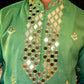 Vibrant Kingfisher Mirror Kurta