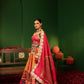 Devi Laal Peela Rang Lehenga Choli with Dupatta in Rayon Silk & Cotton Satin