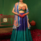 Devi Blue Orchid Lehenga in Raw Silk & Crepe