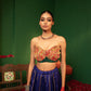 Devi Blue Orchid Lehenga in Raw Silk & Crepe