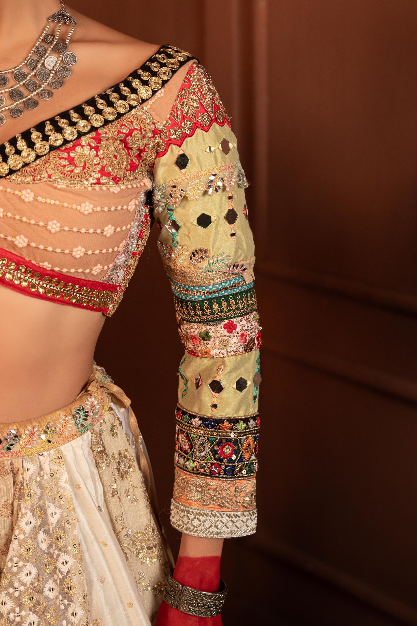 Devi Gulab Silk and Net Lehenga