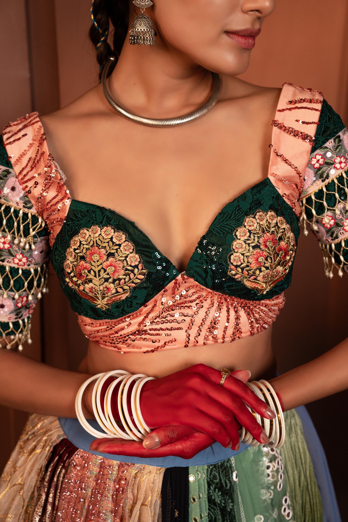 Devi Inayat Silk and Georgette Lehenga