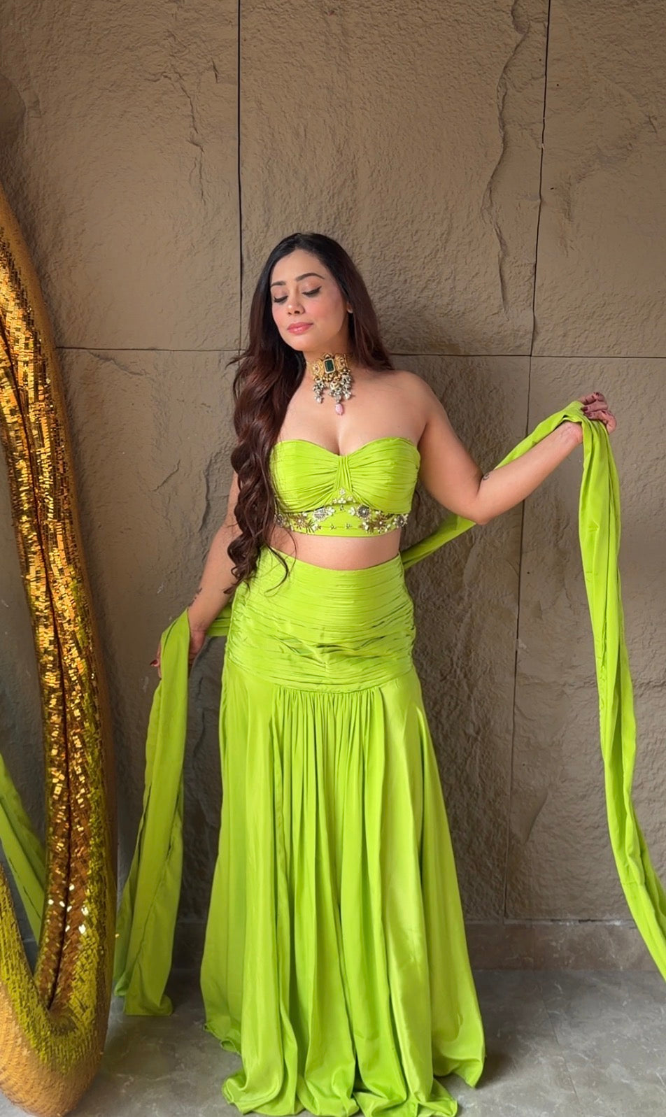 Ceremonial Bloom Cordset with Dupatta