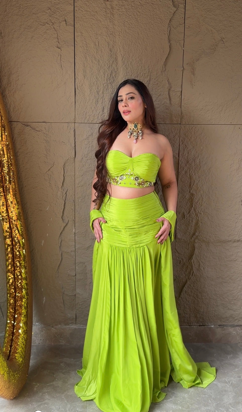 Ceremonial Bloom Cordset with Dupatta