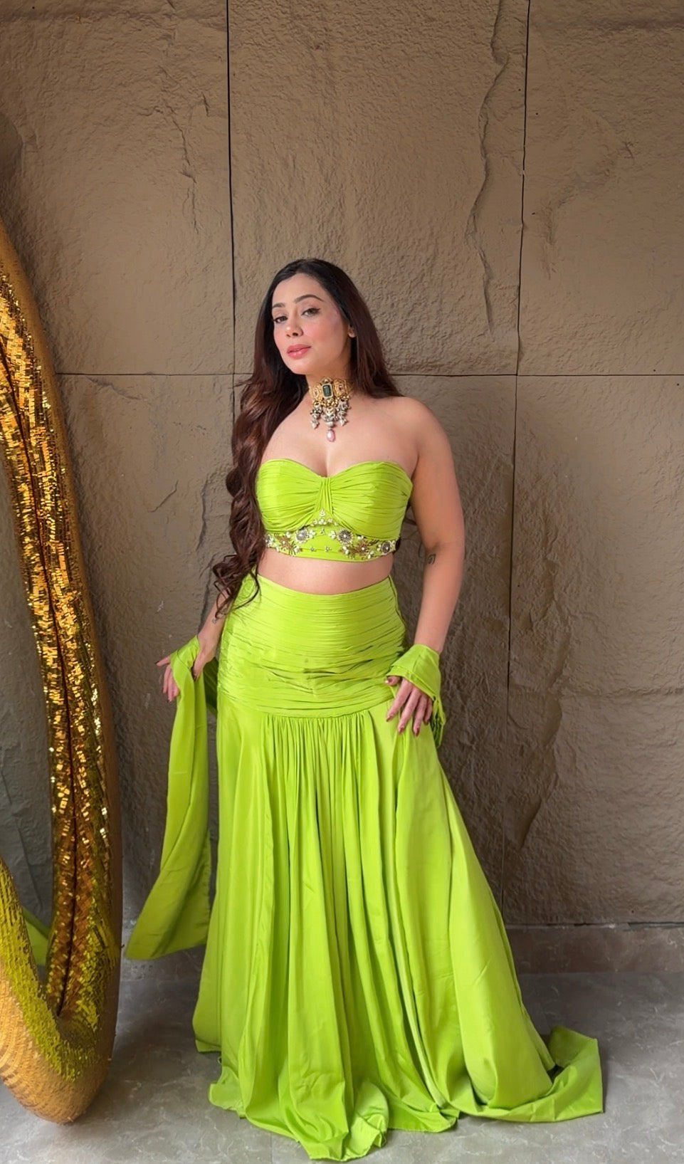 Ceremonial Bloom Cordset with Dupatta