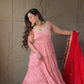 Peach Rose Petals Anarkali