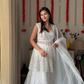 Moti White kurta Plazo with Dupatta