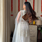 Moti White kurta Plazo with Dupatta