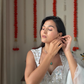 Moti White kurta Plazo with Dupatta