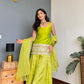 Tota Lime Green Kurta Sharara Set