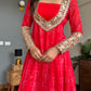 Red Lotus Mirror Kurta Pant