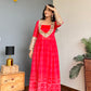 Red Lotus Mirror Kurta Pant