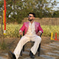 Blush Salmon Jacket with Kurta