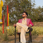 Blush Salmon Jacket with Kurta