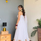 White Gold Anarkali Gota