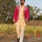 Blush Salmon Jacket with Kurta