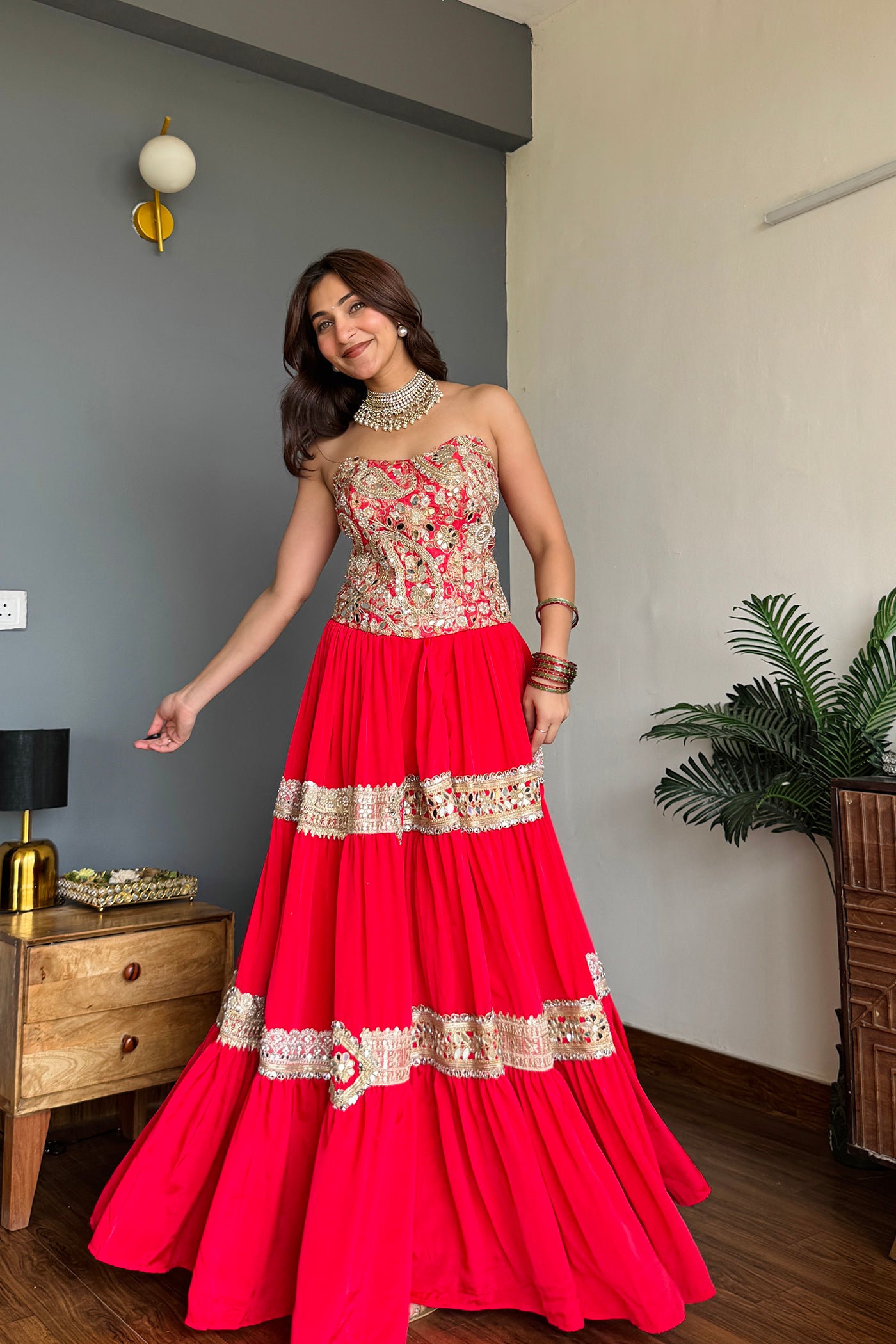 KumkumMeher Corset Lehanga Set